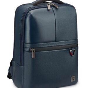 Backpack in leather Roncato Trial DLX 1140 Blue